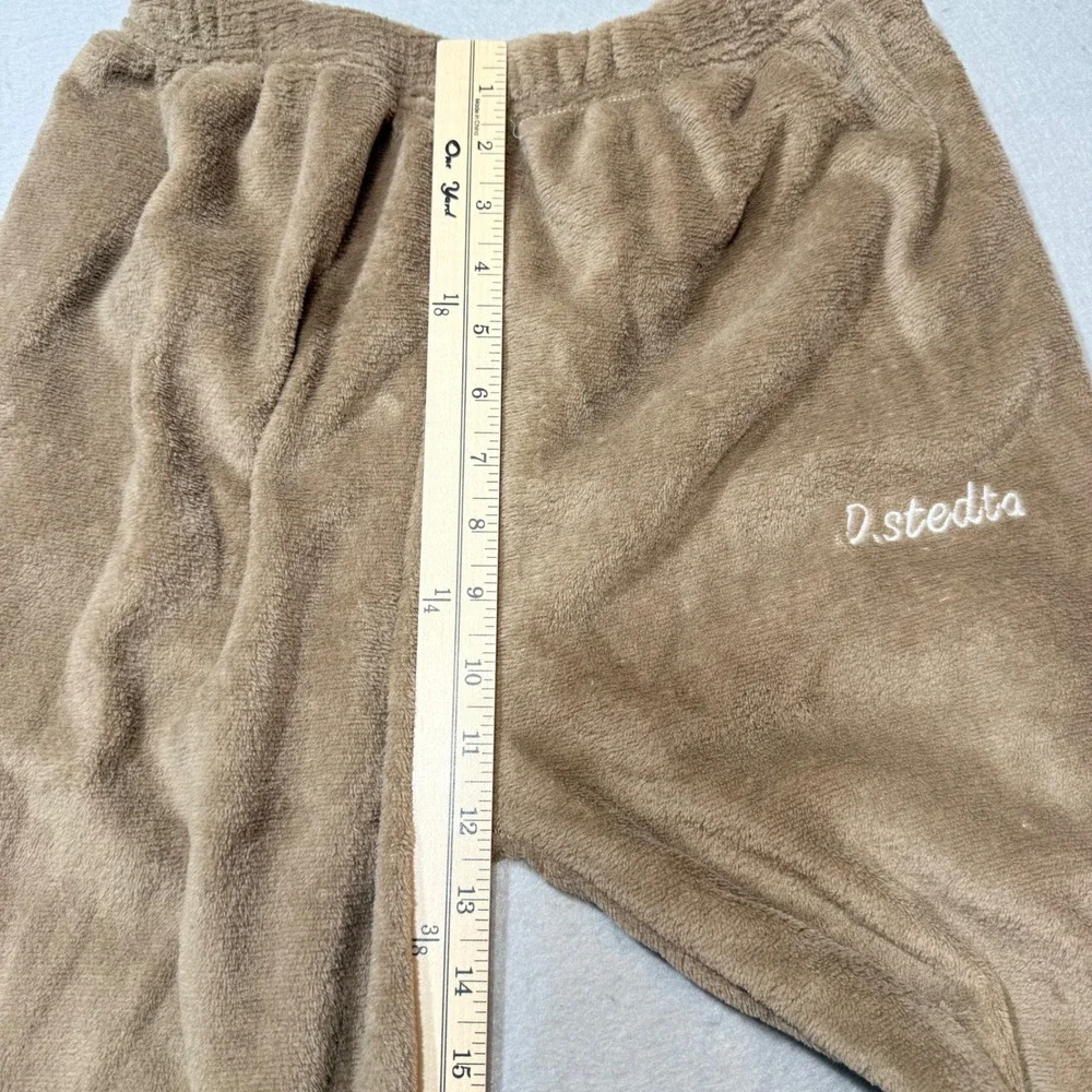 D.stedta Plush Pajama Set‎ Lounge Wear Tan Long Sleeve Top Pants Size 12